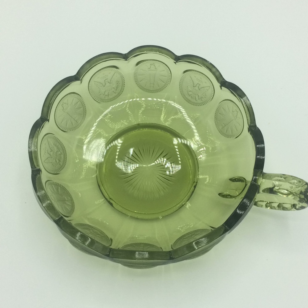 Vintage fostoria coin olive bowl with holder - Picture 4 of 8